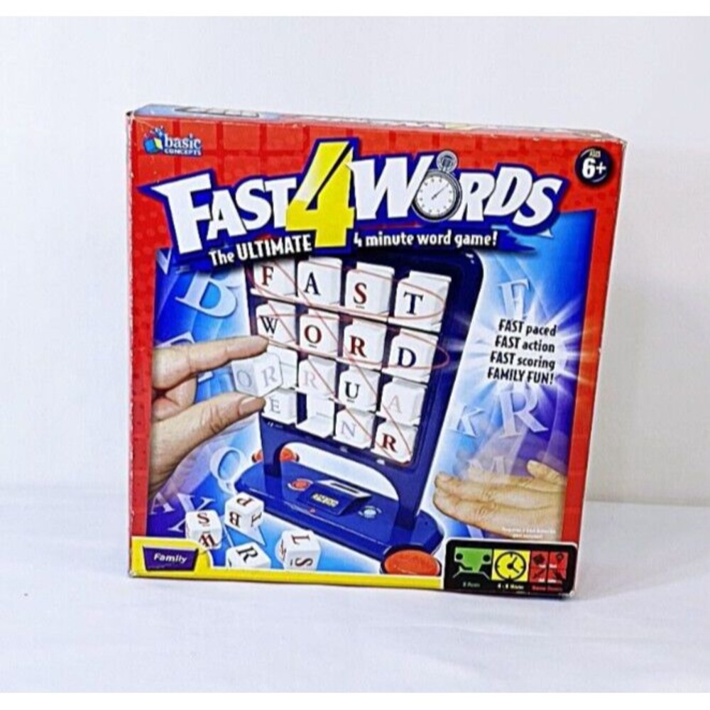 Fast4Words By Basic Concepts- Scrabble Like Connect 4 Word Game (Package Flaws)